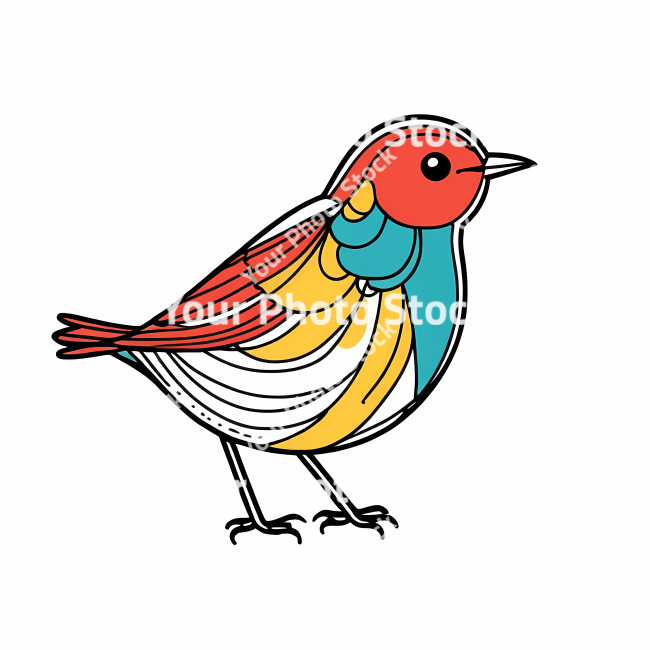 Stock Photo of Bird illustration doodle draw illustration icon symbol line art sticker