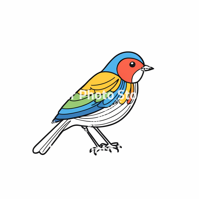 Stock Photo of Bird illustration doodle draw illustration icon symbol line art sticker