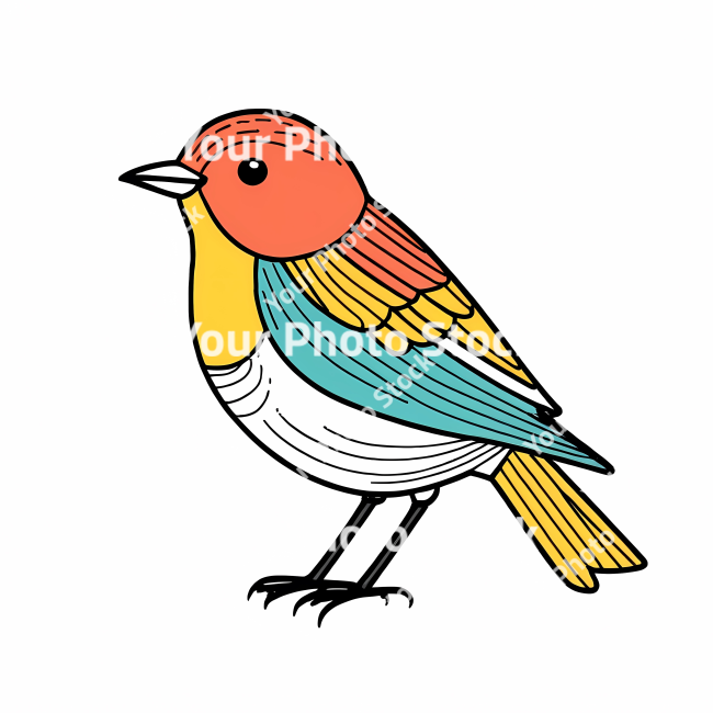 Stock Photo of Bird illustration doodle draw illustration icon symbol line art sticker