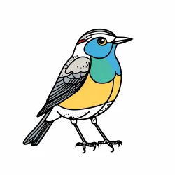 Bird illustration doodle draw illustration icon symbol line art sticker