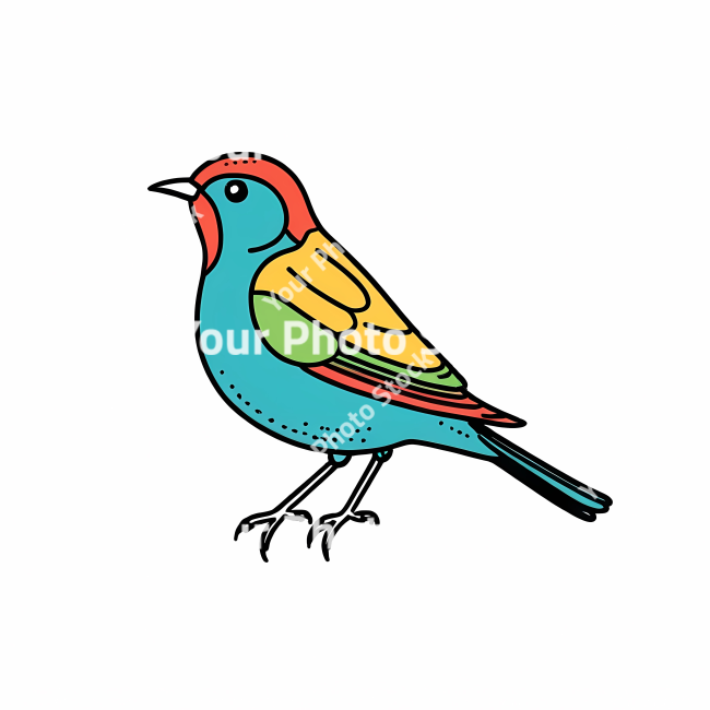 Stock Photo of Bird illustration doodle draw illustration icon symbol line art sticker