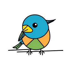 Stock Photo of Bird illustration doodle draw illustration icon symbol line art sticker