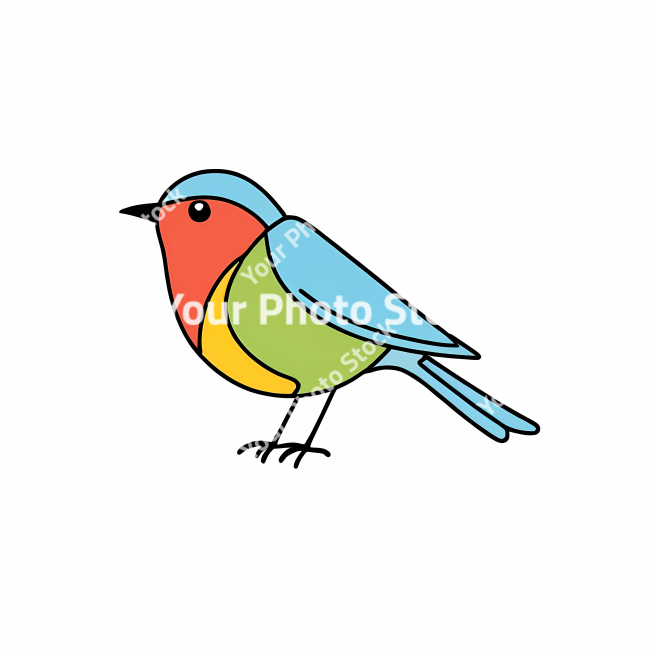 Stock Photo of Bird illustration doodle draw illustration icon symbol line art sticker