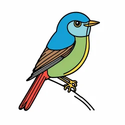 Bird illustration doodle draw illustration icon symbol line art sticker