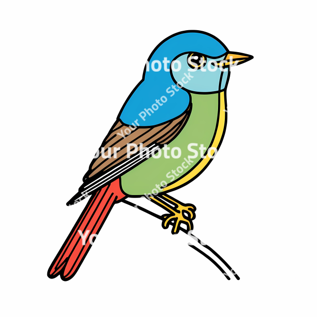 Stock Photo of Bird illustration doodle draw illustration icon symbol line art sticker