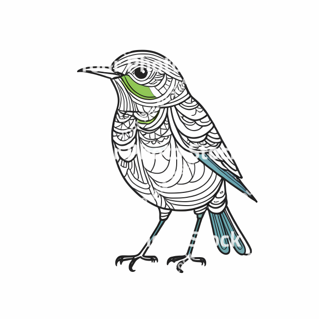 Stock Photo of Bird illustration doodle draw illustration icon symbol line art sticker