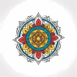 Mandala illustration design colorful circle