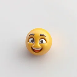 Emoji 3d design face yellow