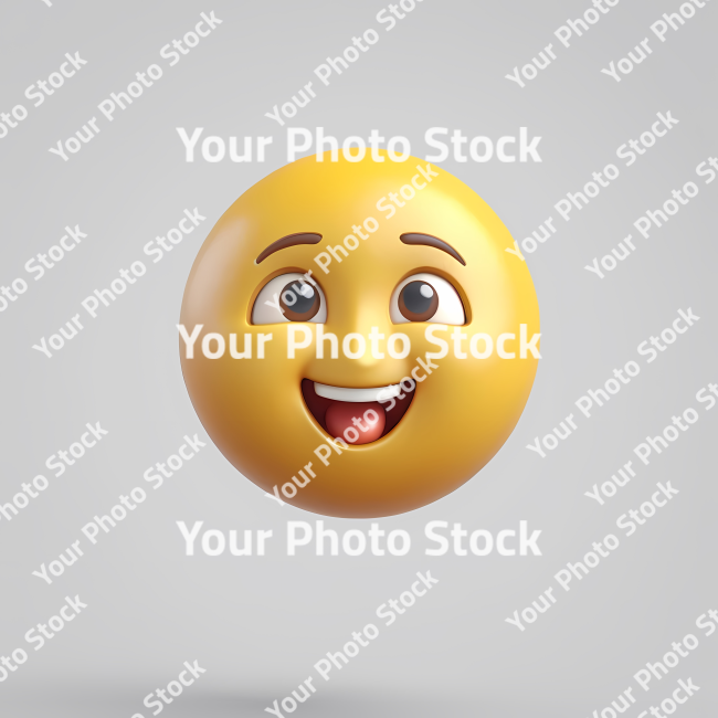 Stock Photo of Emoji 3d design face yellow