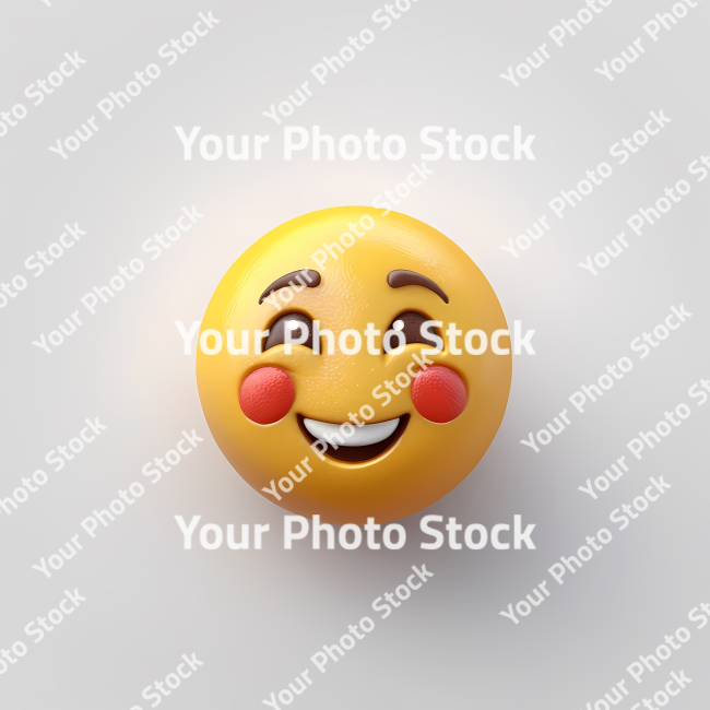 Stock Photo of Emoji 3d design face yellow
