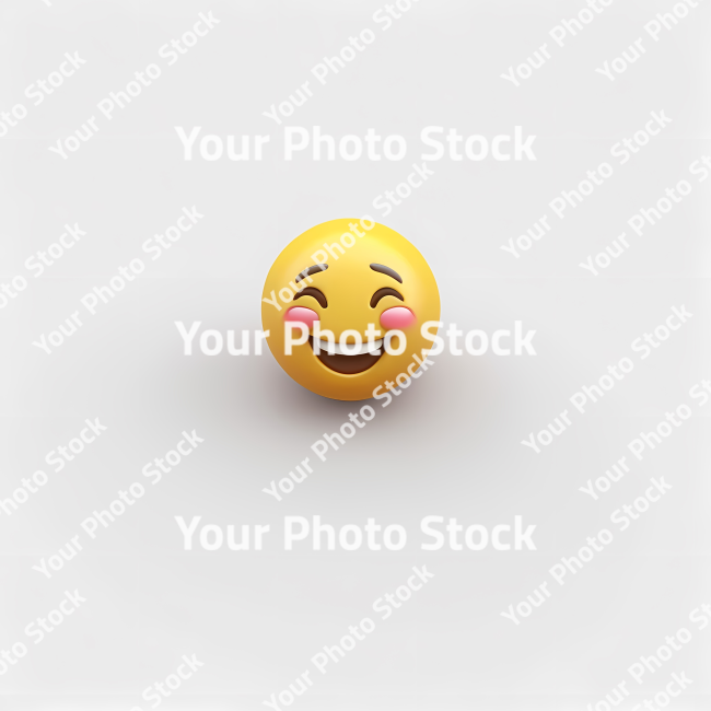 Stock Photo of Emoji 3d design face yellow