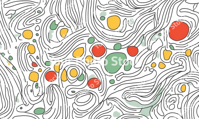 Stock Photo of Doodle background illustration design colorful lines art