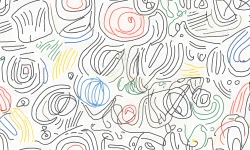 Stock Photo of Doodle background illustration design colorful lines art