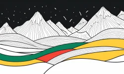 Doodle background illustration design colorful lines art