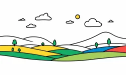 Stock Photo of Doodle background illustration design colorful lines art