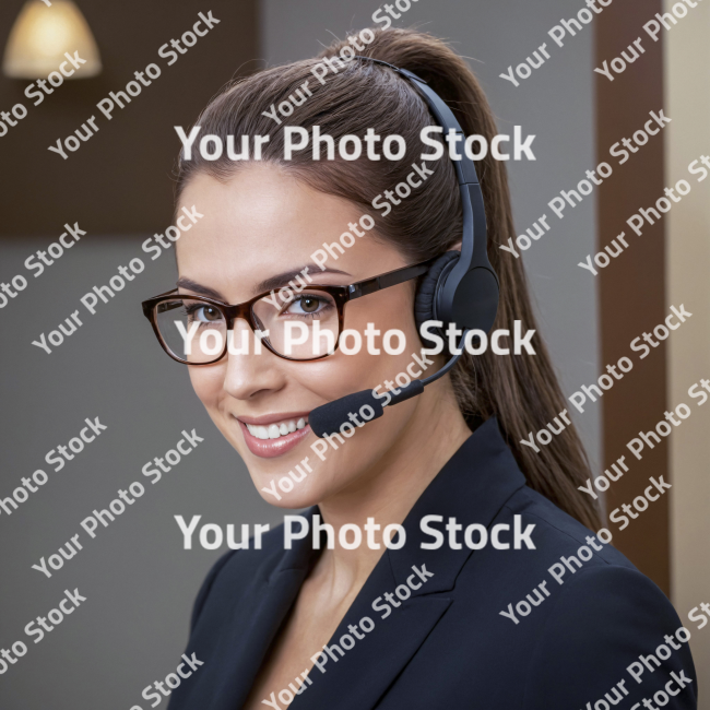 Stock Photo of Customer service woman model