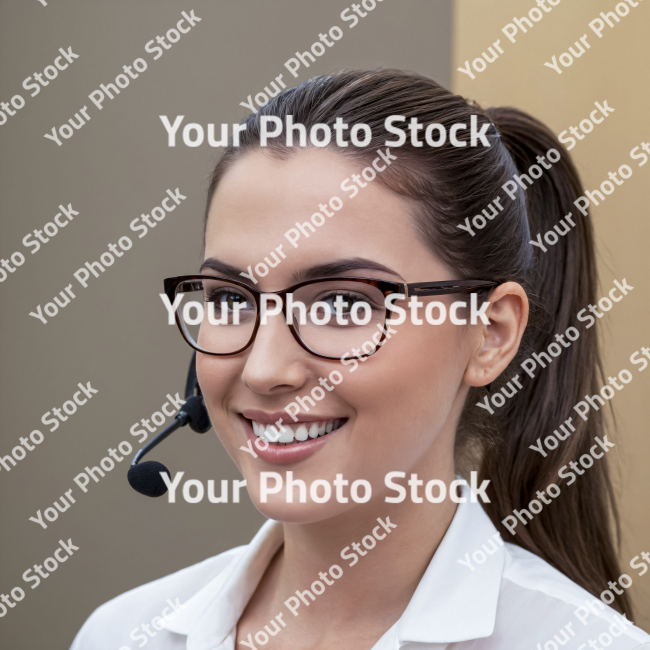 Stock Photo of Customer service woman model