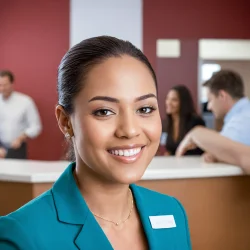 Stock Photo of Customer service woman model