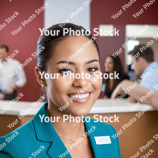 Stock Photo of Customer service woman model