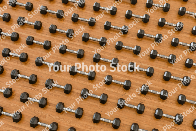 Stock Photo of dumbbell weights set black 10 kg