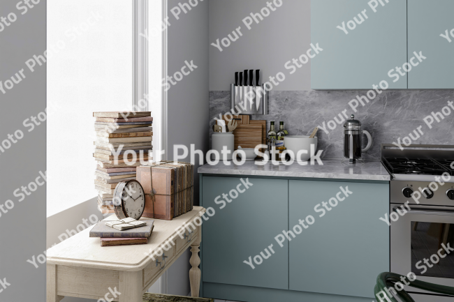 Stock Photo of Interior Kitchen cook