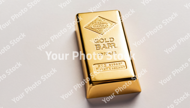 Stock Photo of Gold bar money rich business