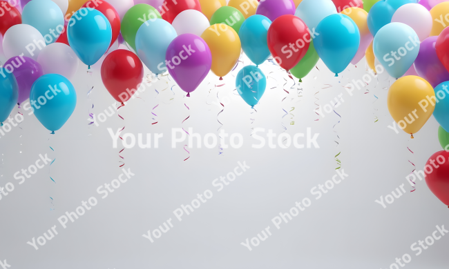 Stock Photo of Ballons birthday colorful party celebration