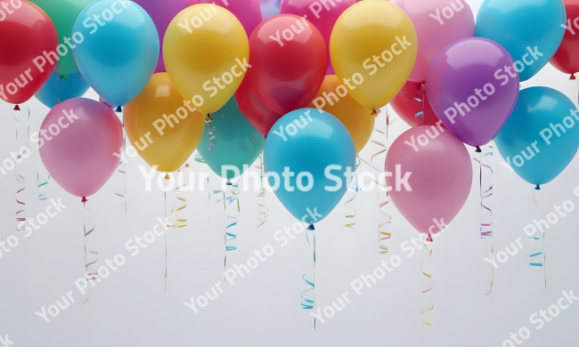 Stock Photo of Ballons birthday colorful party celebration