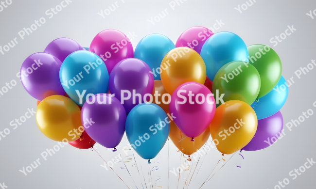 Stock Photo of Ballons birthday colorful party celebration