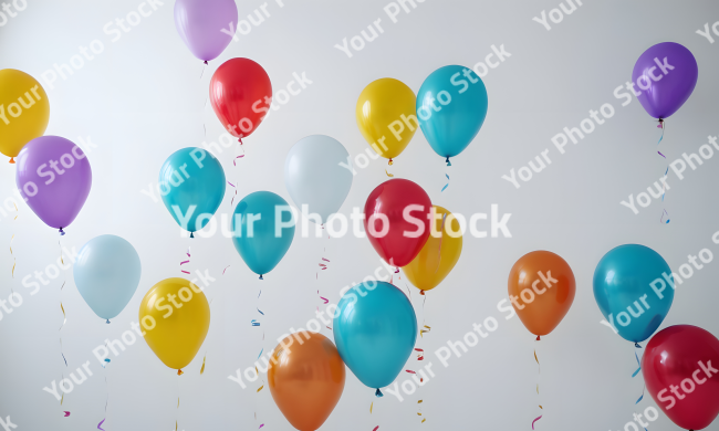 Stock Photo of Ballons birthday colorful party celebration