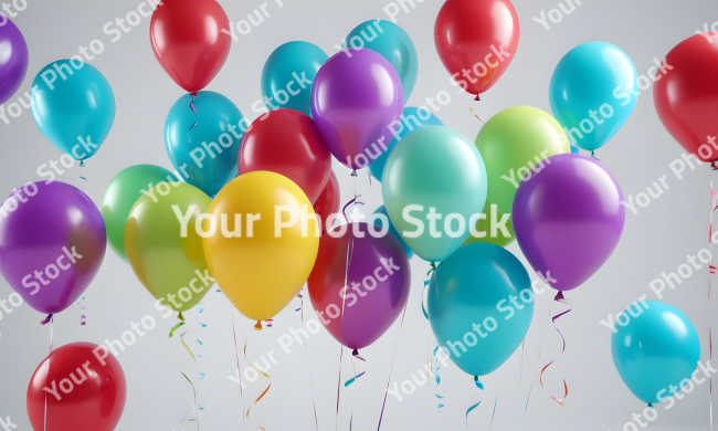 Stock Photo of Ballons birthday colorful party celebration