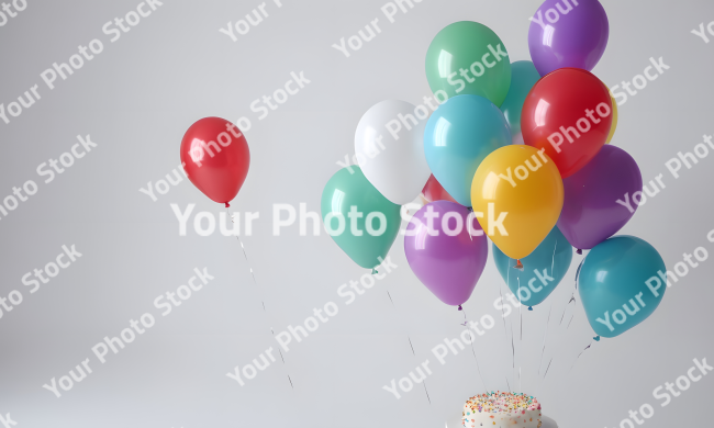 Stock Photo of Ballons birthday colorful party celebration