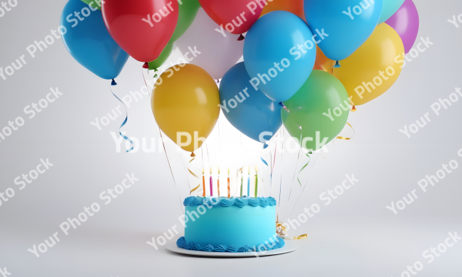 Stock Photo of Ballons birthday colorful party celebration