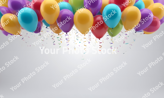 Stock Photo of Ballons birthday colorful party celebration