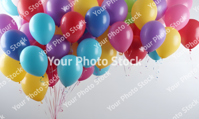 Stock Photo of Ballons birthday colorful party celebration