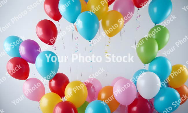 Stock Photo of Ballons birthday colorful party celebration