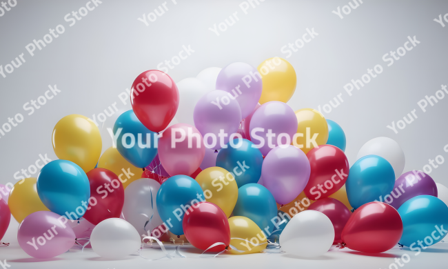 Stock Photo of Ballons birthday colorful party celebration