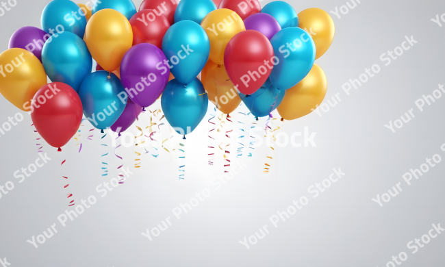 Stock Photo of Ballons birthday colorful party celebration