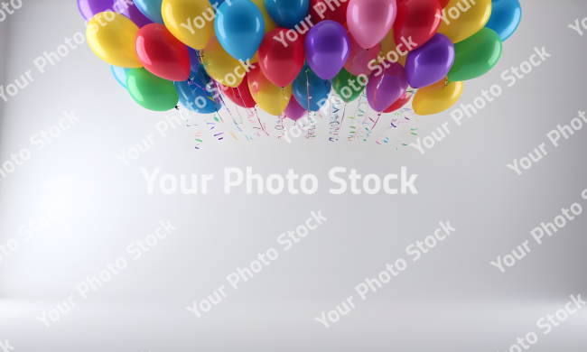 Stock Photo of Ballons birthday colorful party celebration