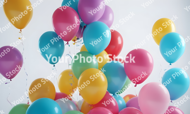 Stock Photo of Ballons birthday colorful party celebration