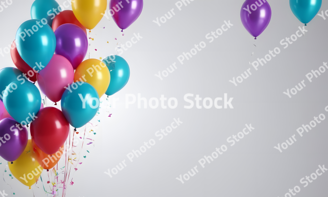 Stock Photo of Ballons birthday colorful party celebration