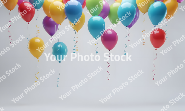 Stock Photo of Ballons birthday colorful party celebration
