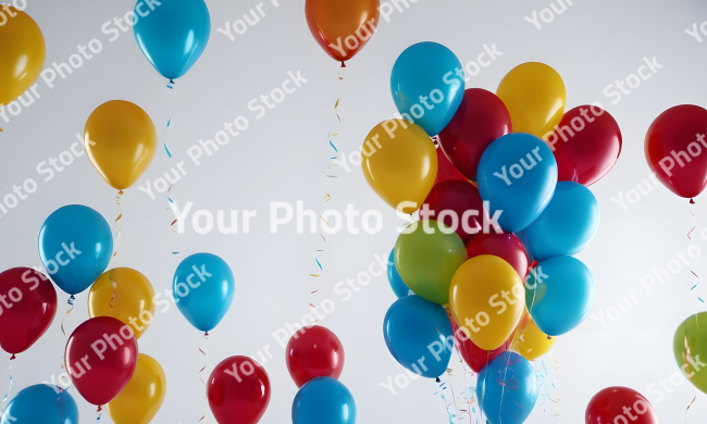 Stock Photo of Ballons birthday colorful party celebration