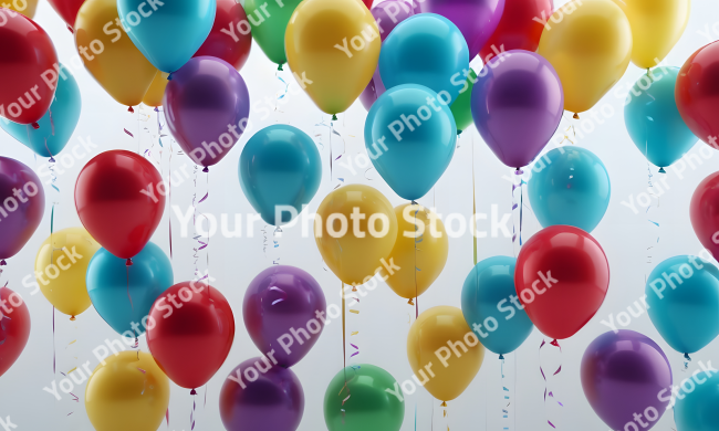 Stock Photo of Ballons birthday colorful party celebration