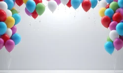 Stock Photo of Ballons birthday colorful party celebration