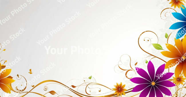 Stock Photo of Flowers illustration background wallpaper