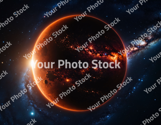 Stock Photo of Planet space photo universe stars