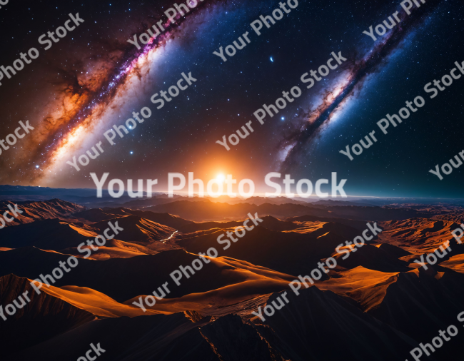 Stock Photo of Planet space photo universe stars