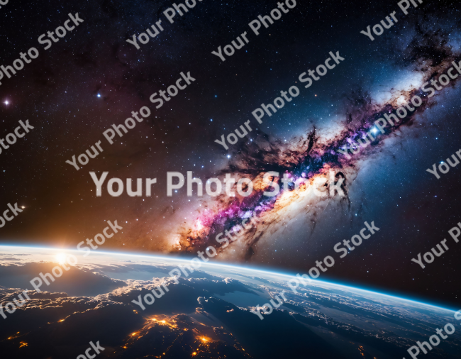 Stock Photo of Planet space photo universe stars