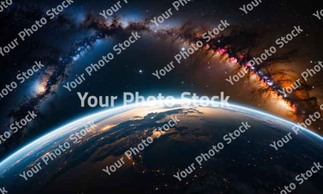 Stock Photo of Planet space photo universe stars